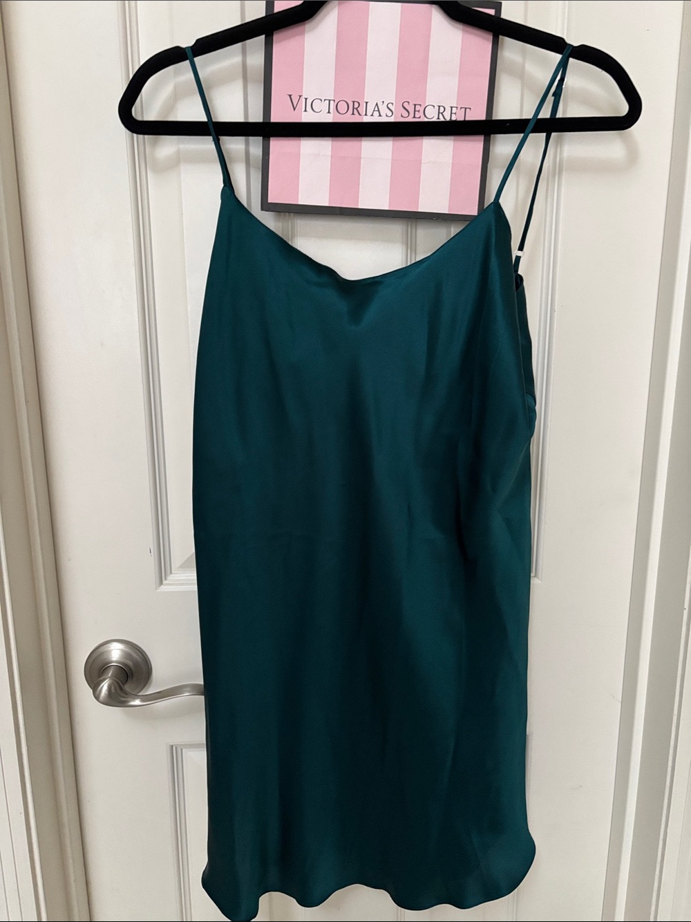 Victoria's Secret Teal Satin Slip Dress